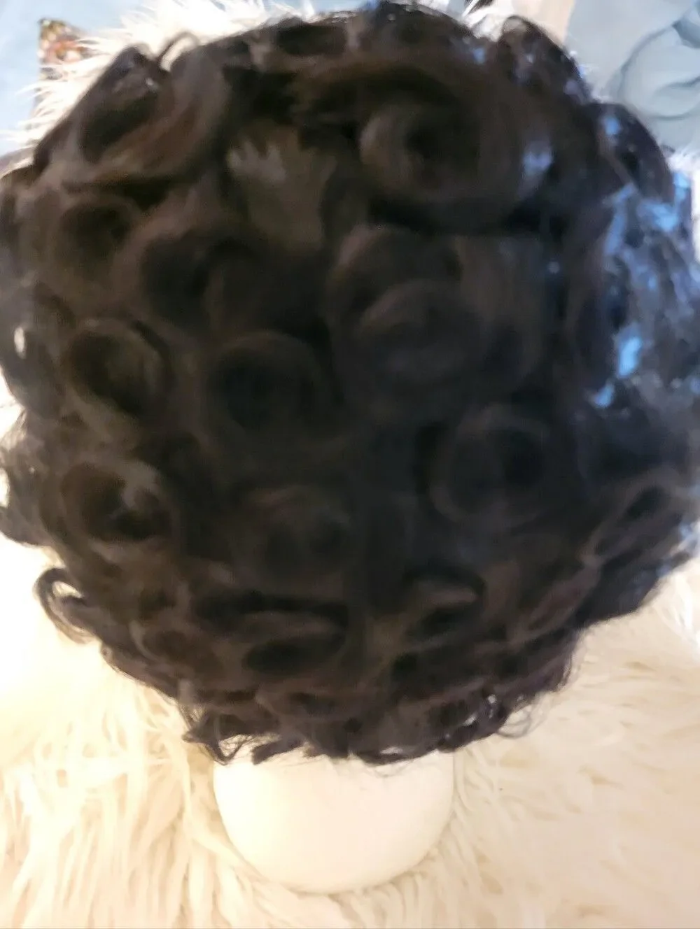 🆕️➿️Curly Pixie Wig, Black, 4
